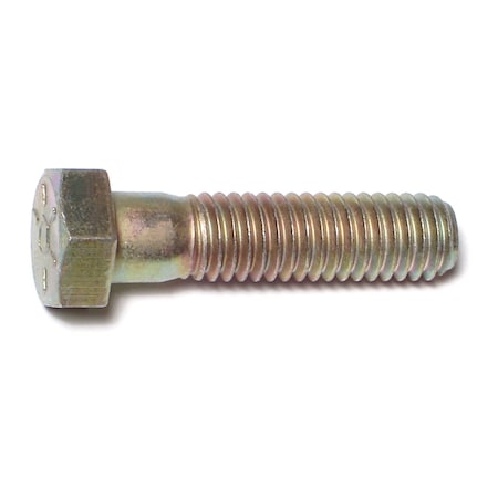 Midwest Fastener Grade 8, 3/8"-16 Hex Head Cap Screw, Zinc Yellow Steel, 1-1/2 in L, 50 PK 00695